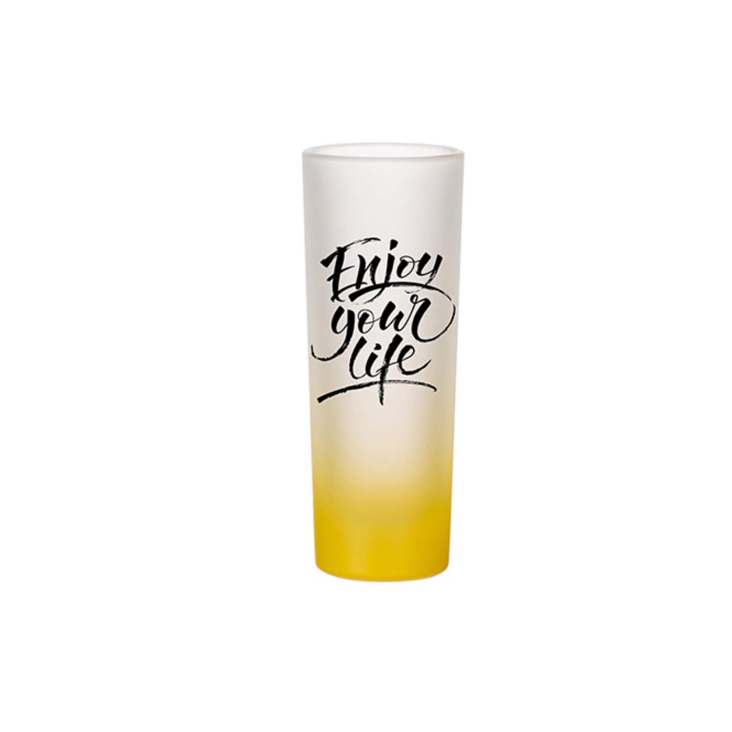 Vaso Shot Tequilero | Frosted con degradé amarillo | 3 oz