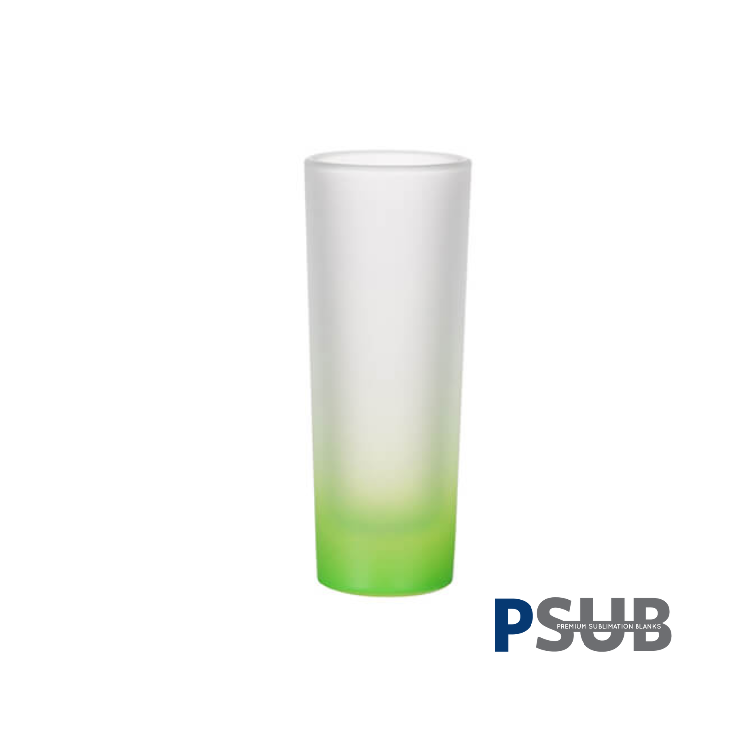 Vaso Shot Tequilero | Frosted con degradé verde claro | 3 oz