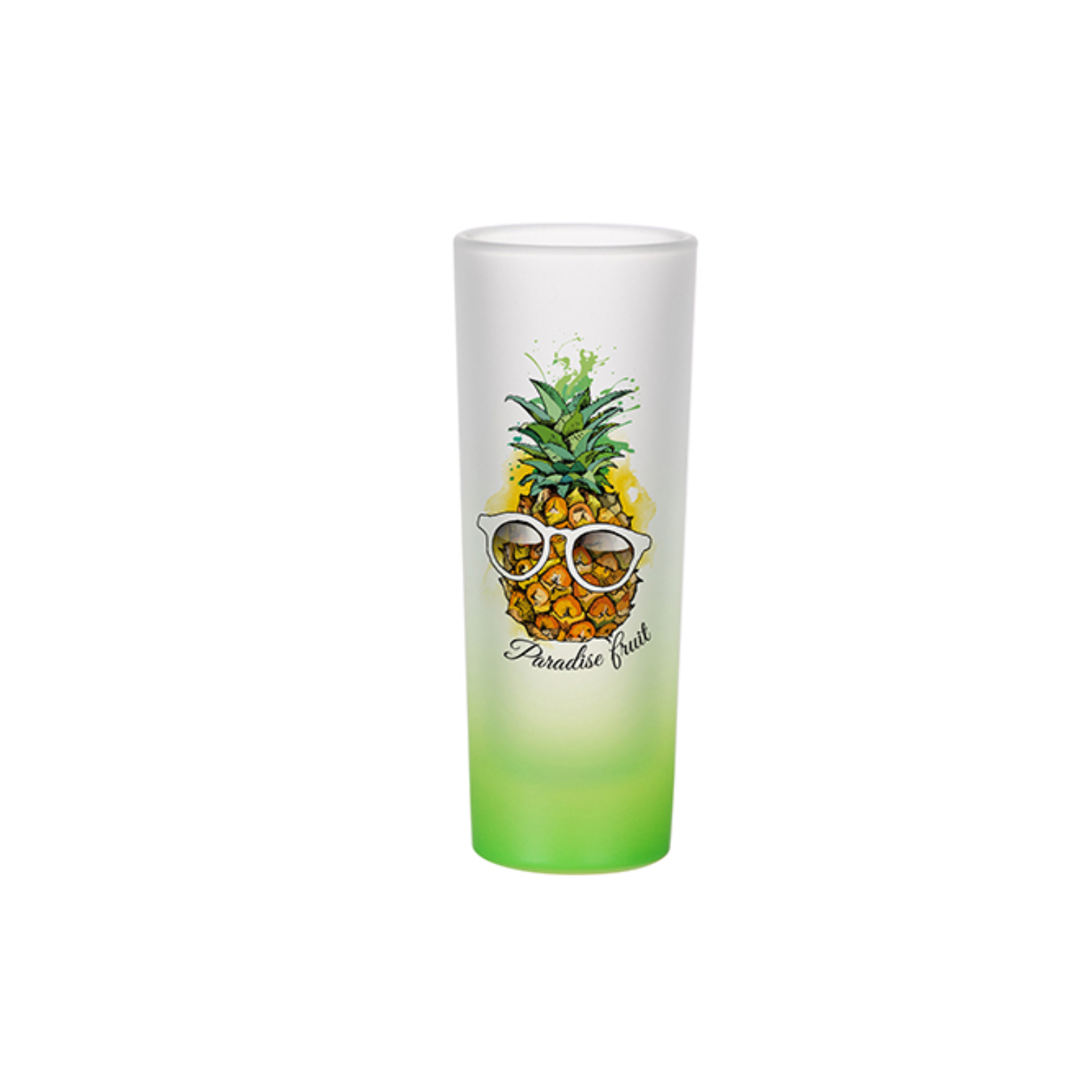 Vaso Shot Tequilero | Frosted con degradé verde claro | 3 oz