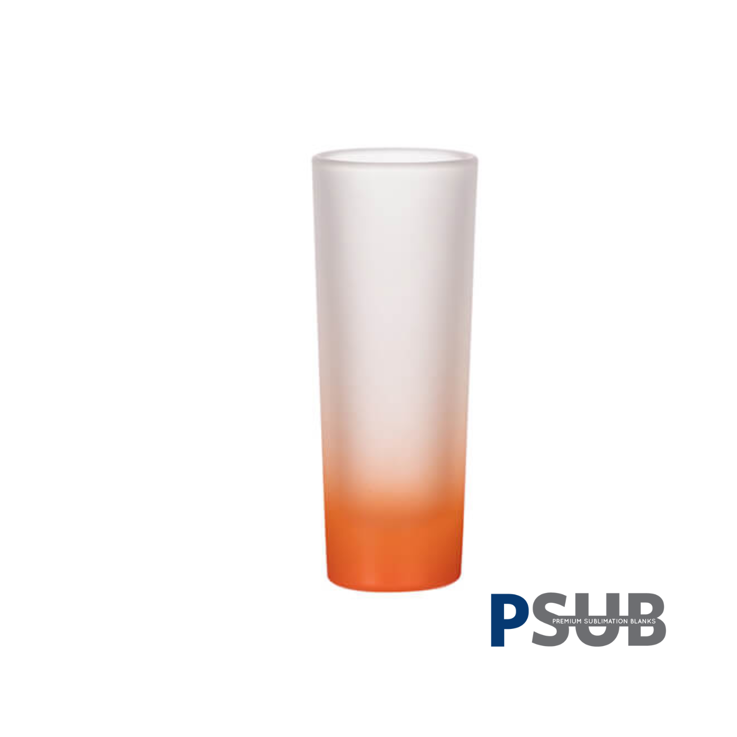 Vaso Shot Tequilero | Frosted con degradé naranja | 3 oz