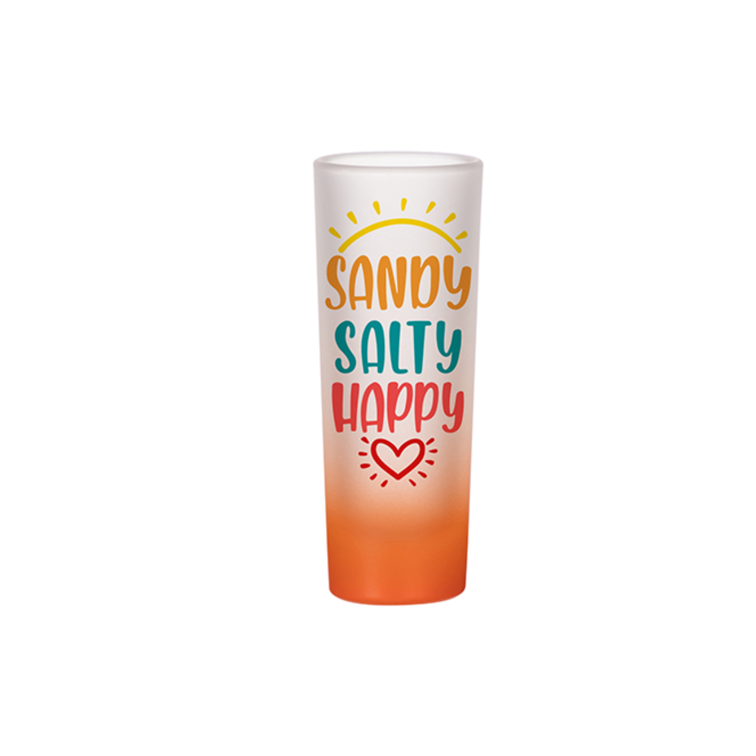 Vaso Shot Tequilero | Frosted con degradé naranja | 3 oz