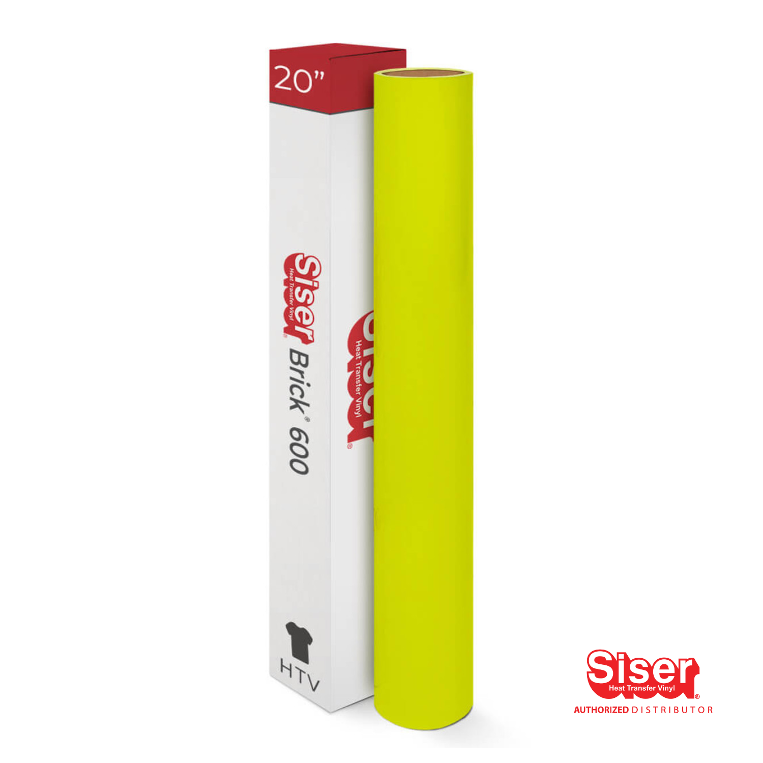 Siser Brick® 600 Vinil Textil Térmico | Amarillo Fluoresente | Fluorescent Yellow