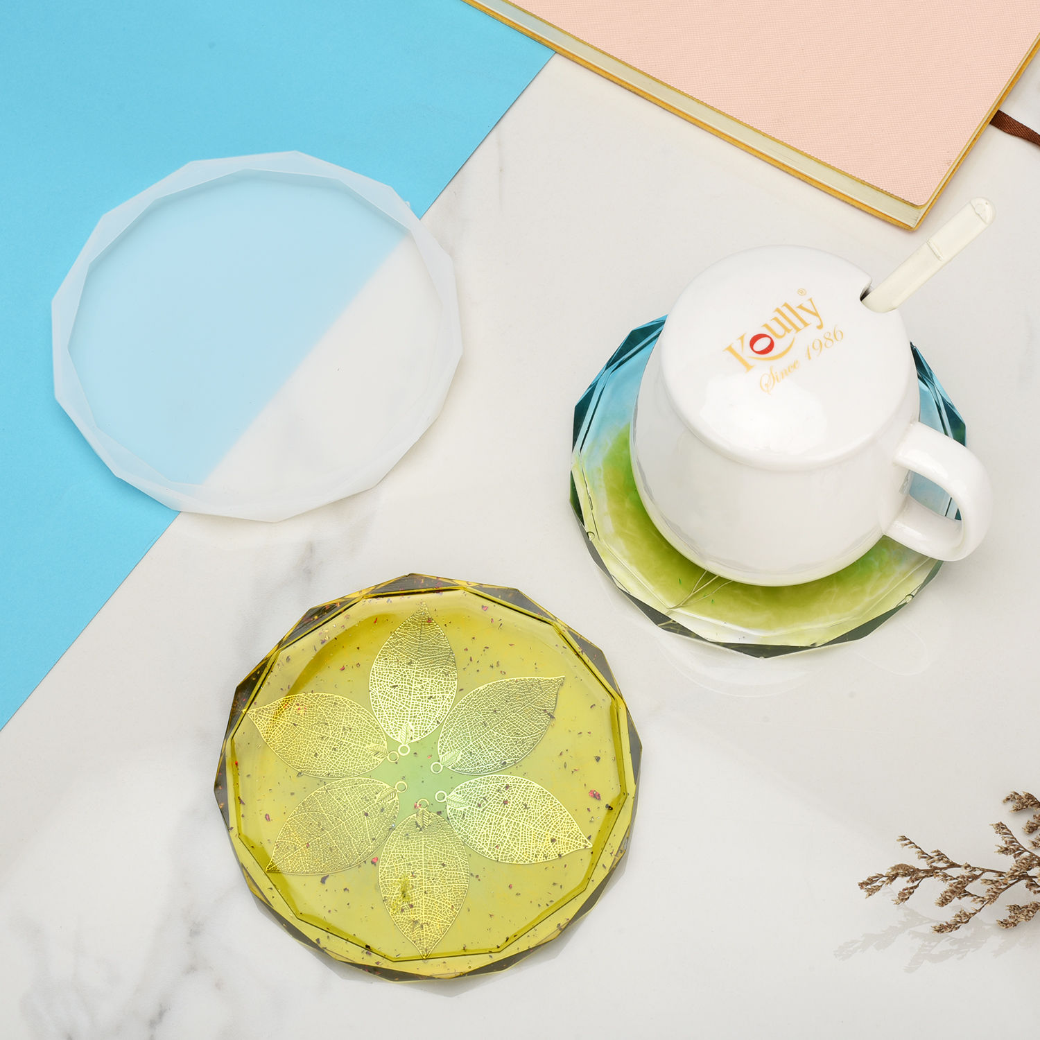 Molde para Resina | Diamond Edge Coaster Mold