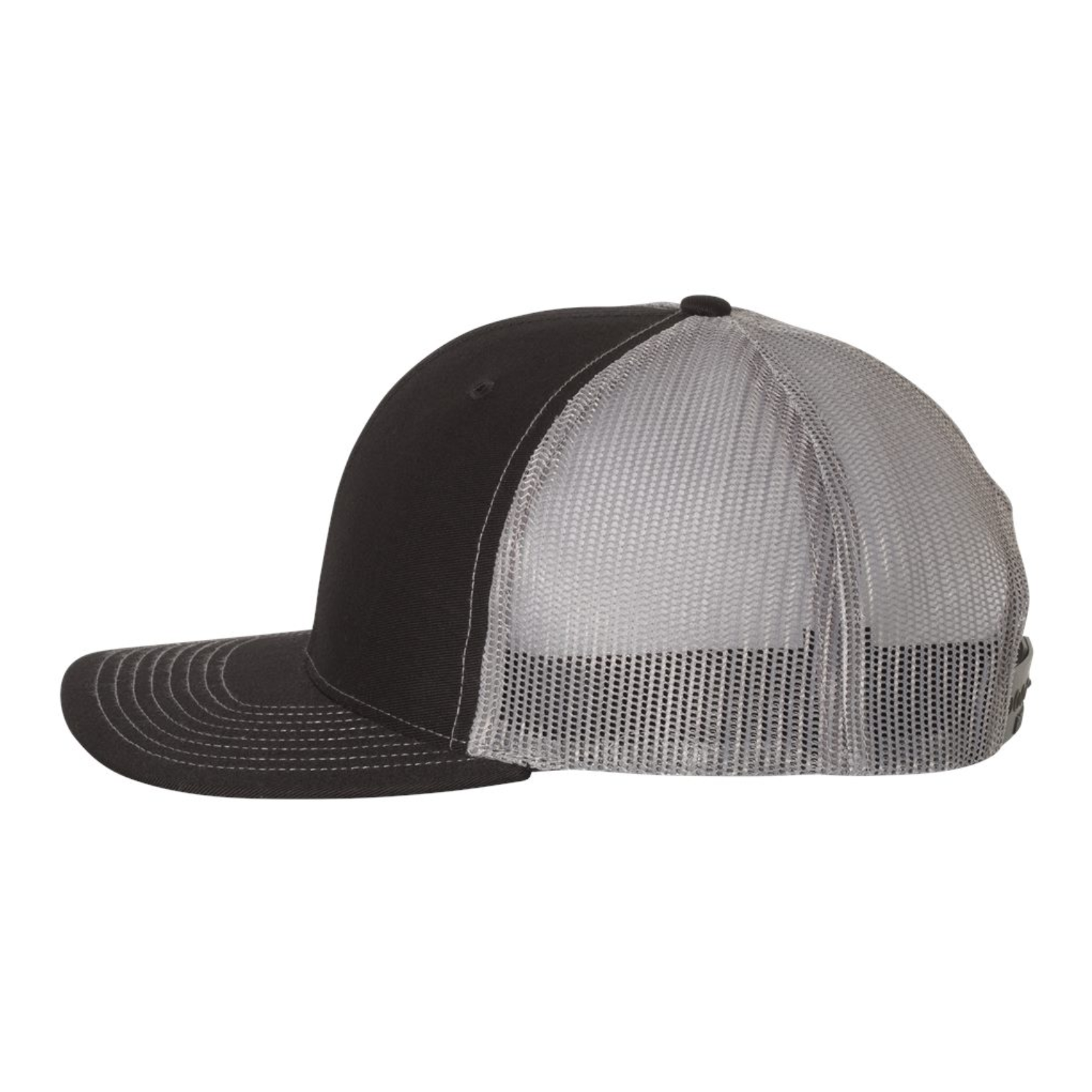 Richardson 112 | Adjustable Snapback Trucker Cap | Black/ Charcoal