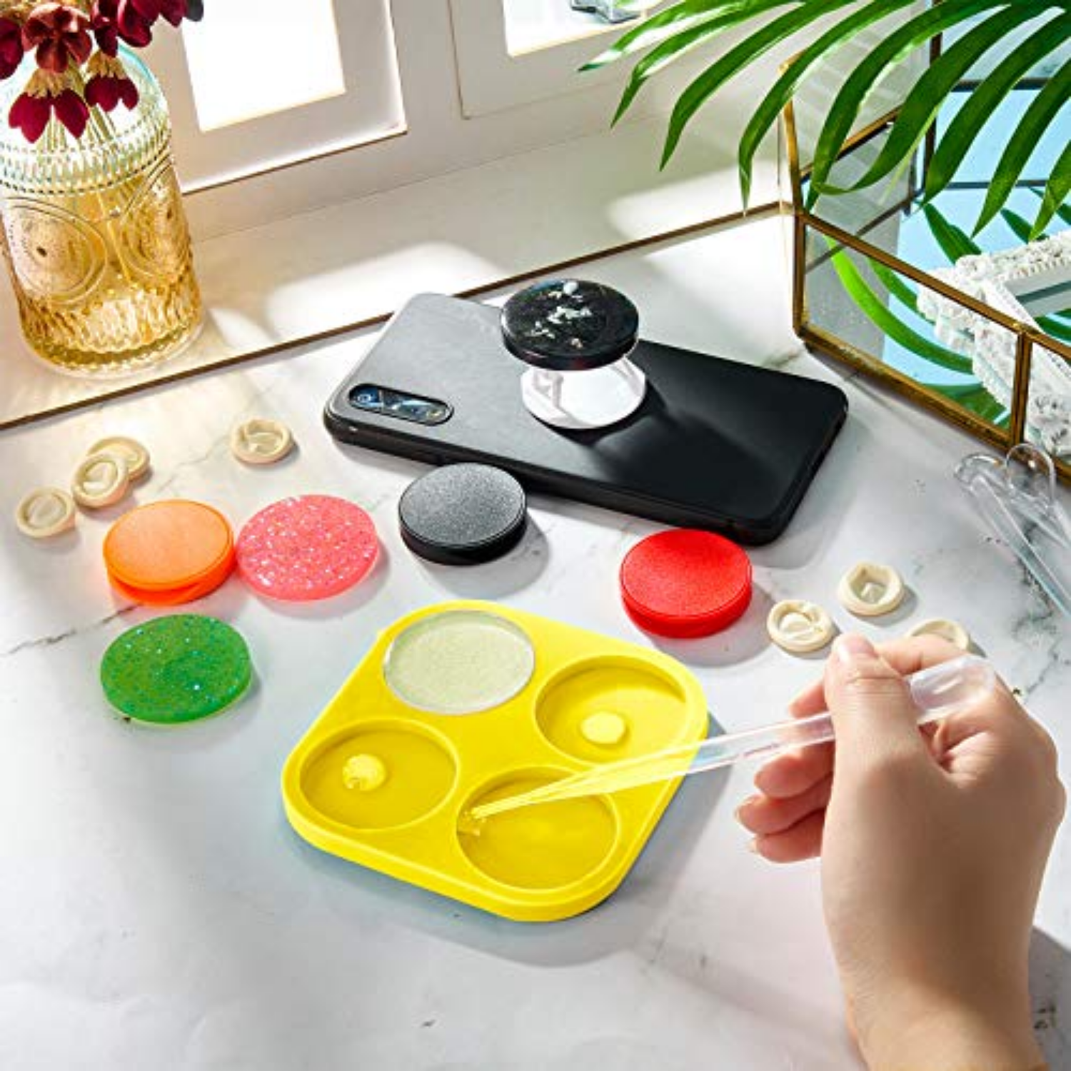 Molde para Resina | Round Phone Grip 4 | PopSockets