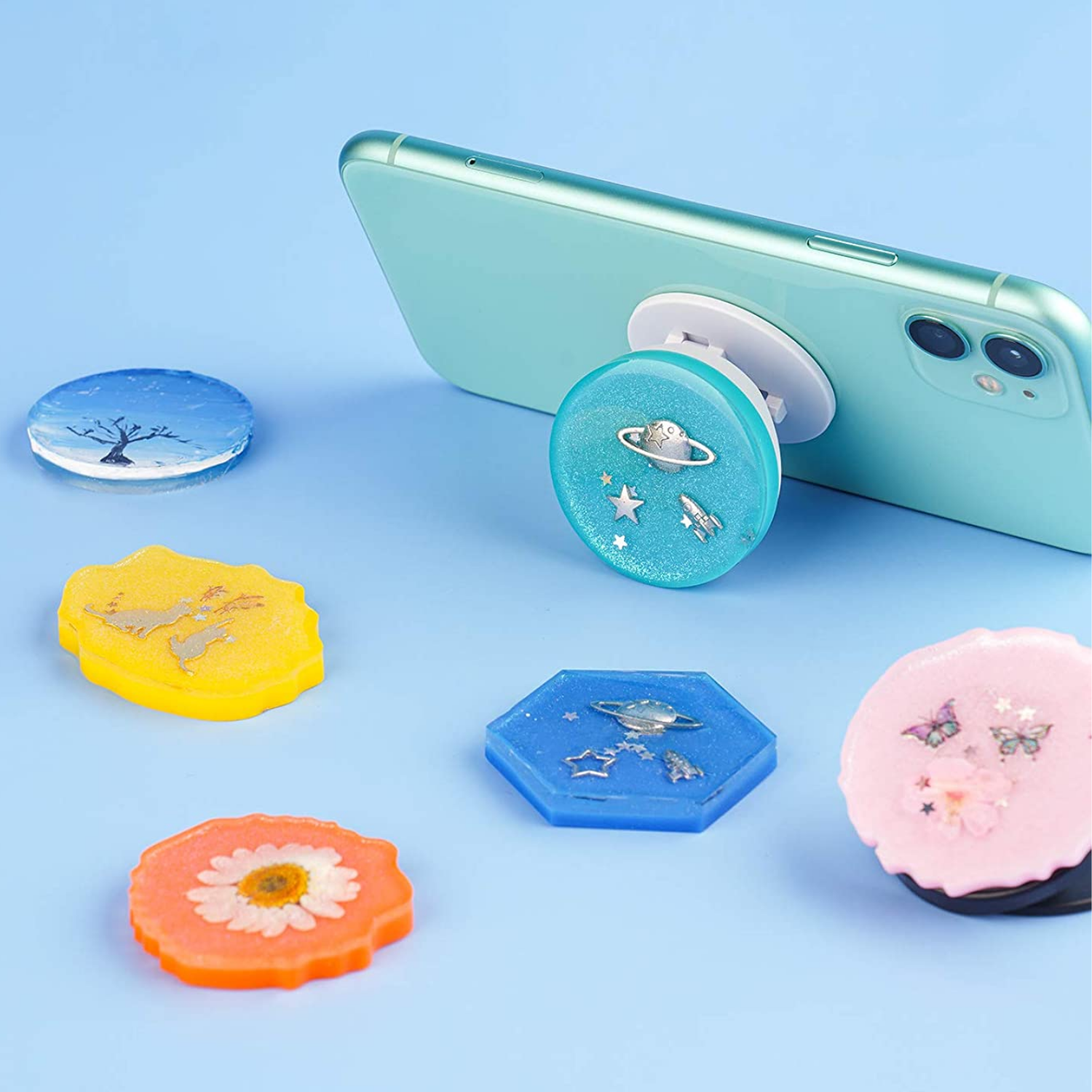 Molde para Resina | Geometric Phone Grip - Set de 2 | PopSockets