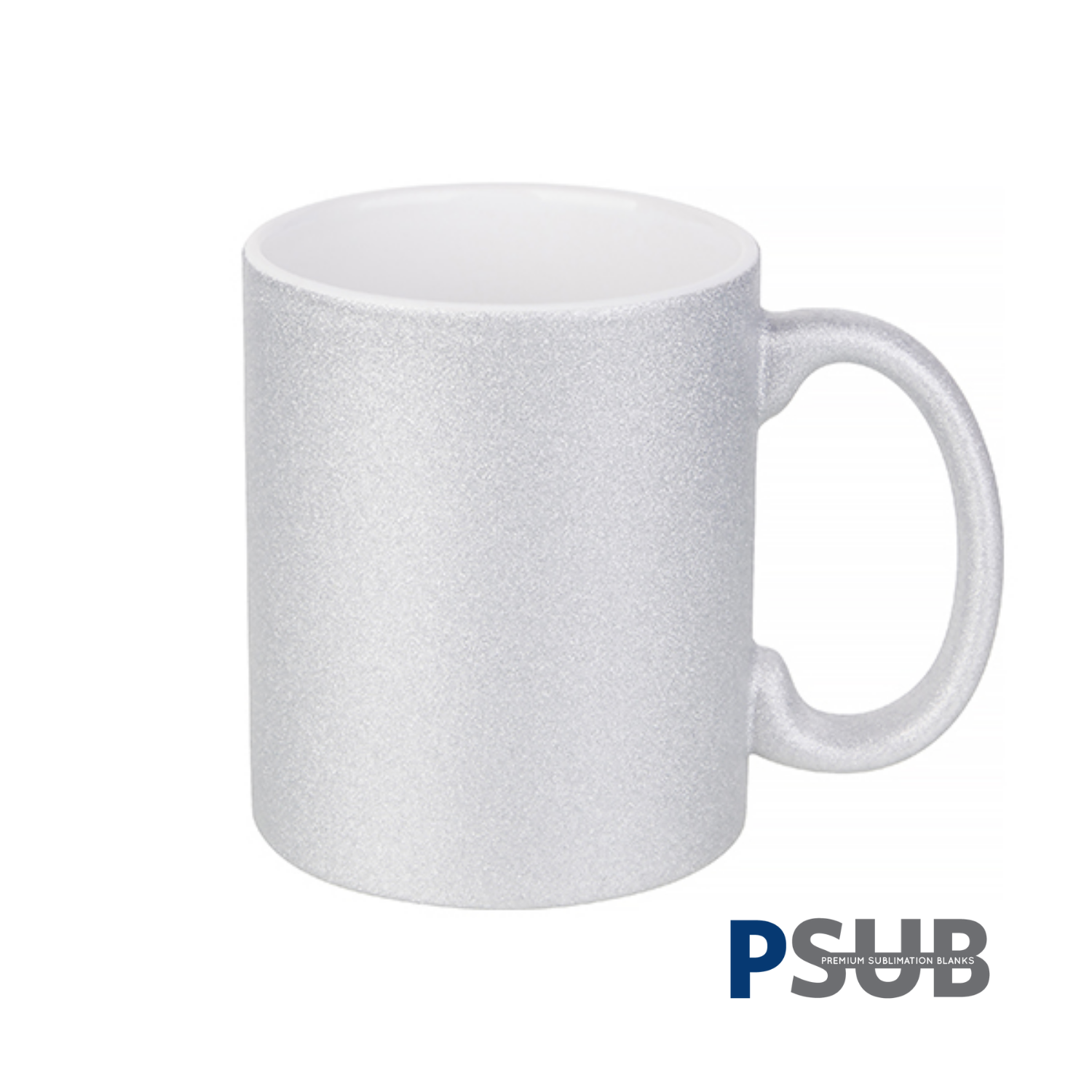 Taza de cerámica escarchada | Plateada | 11oz