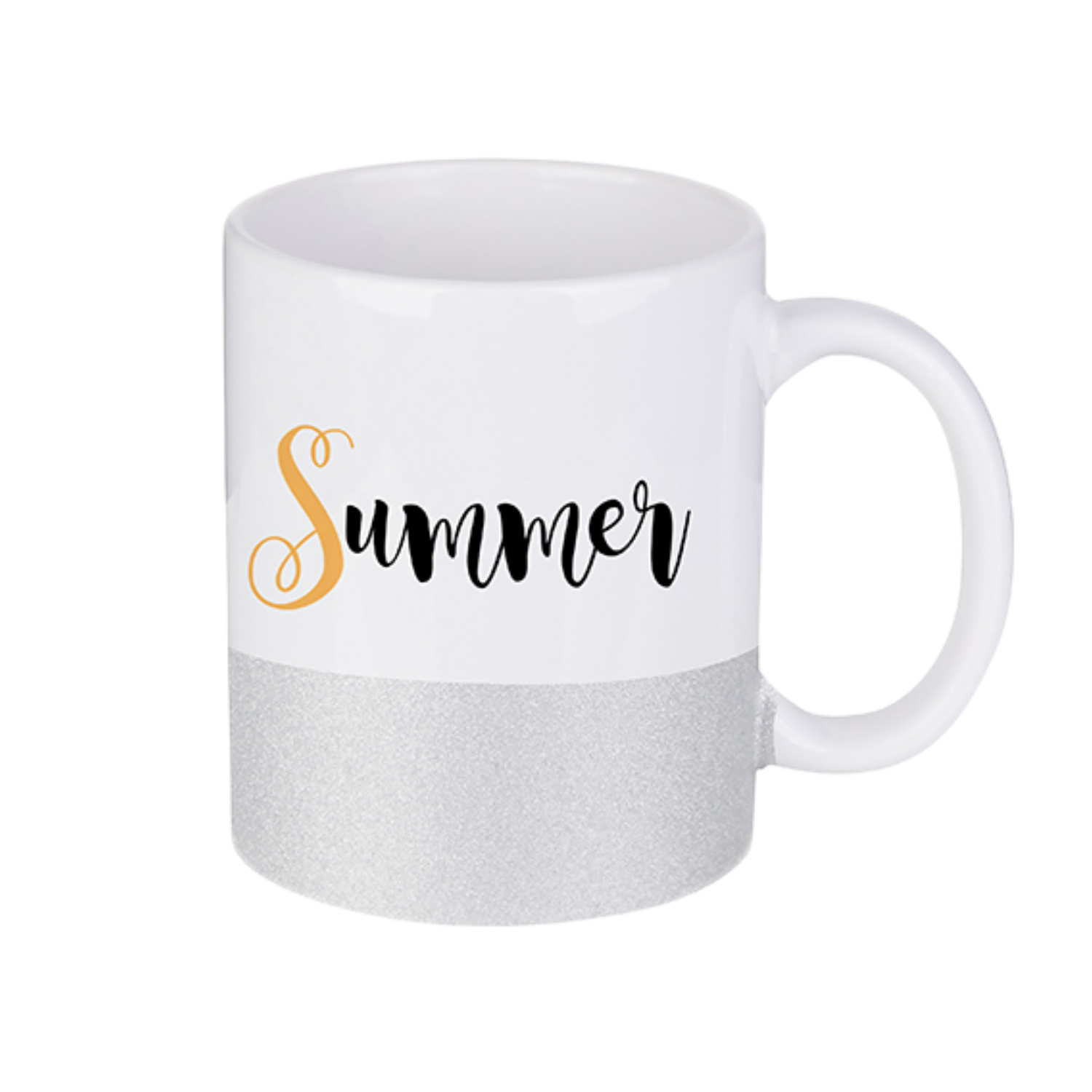 Taza de cerámica | Base Escarchada Plateada | 11oz