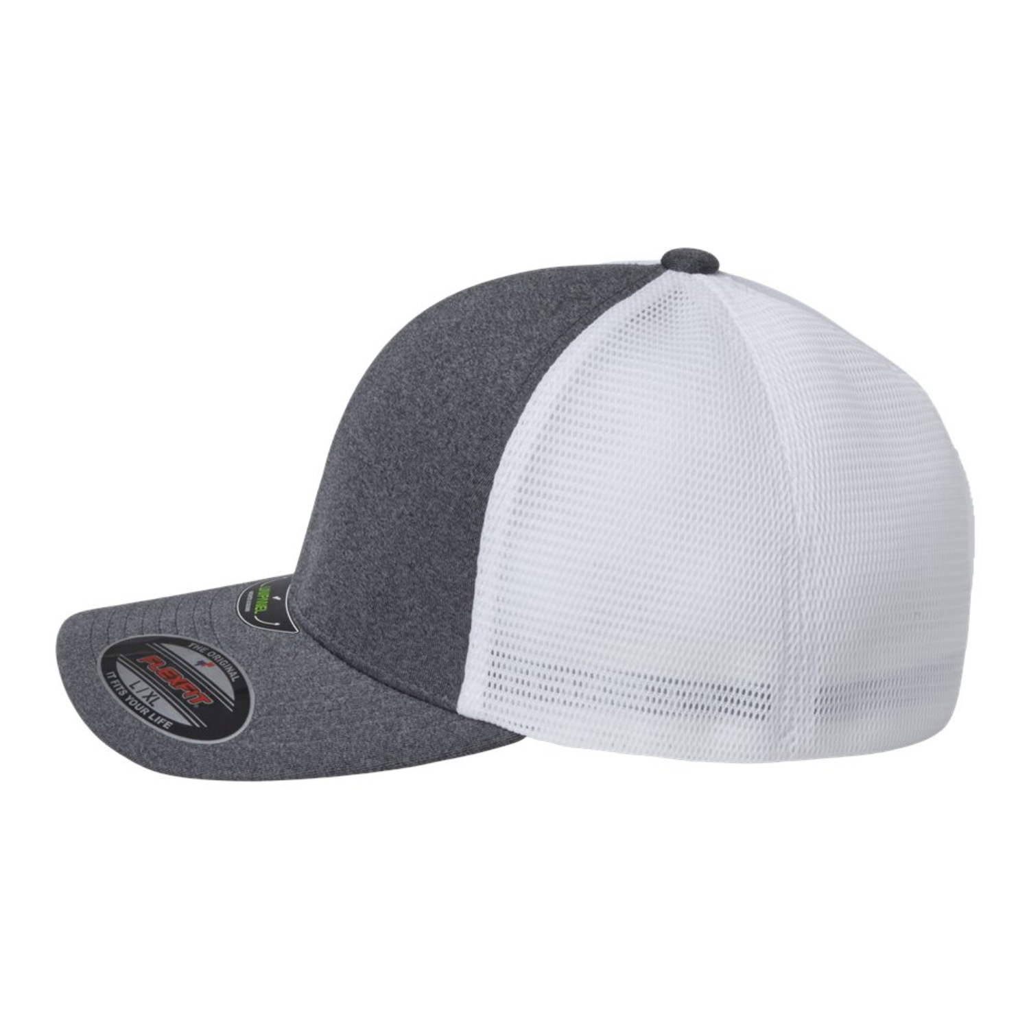 Flexfit 5511UP | Unipanel Trucker Cap | Melange Dark Grey/ White