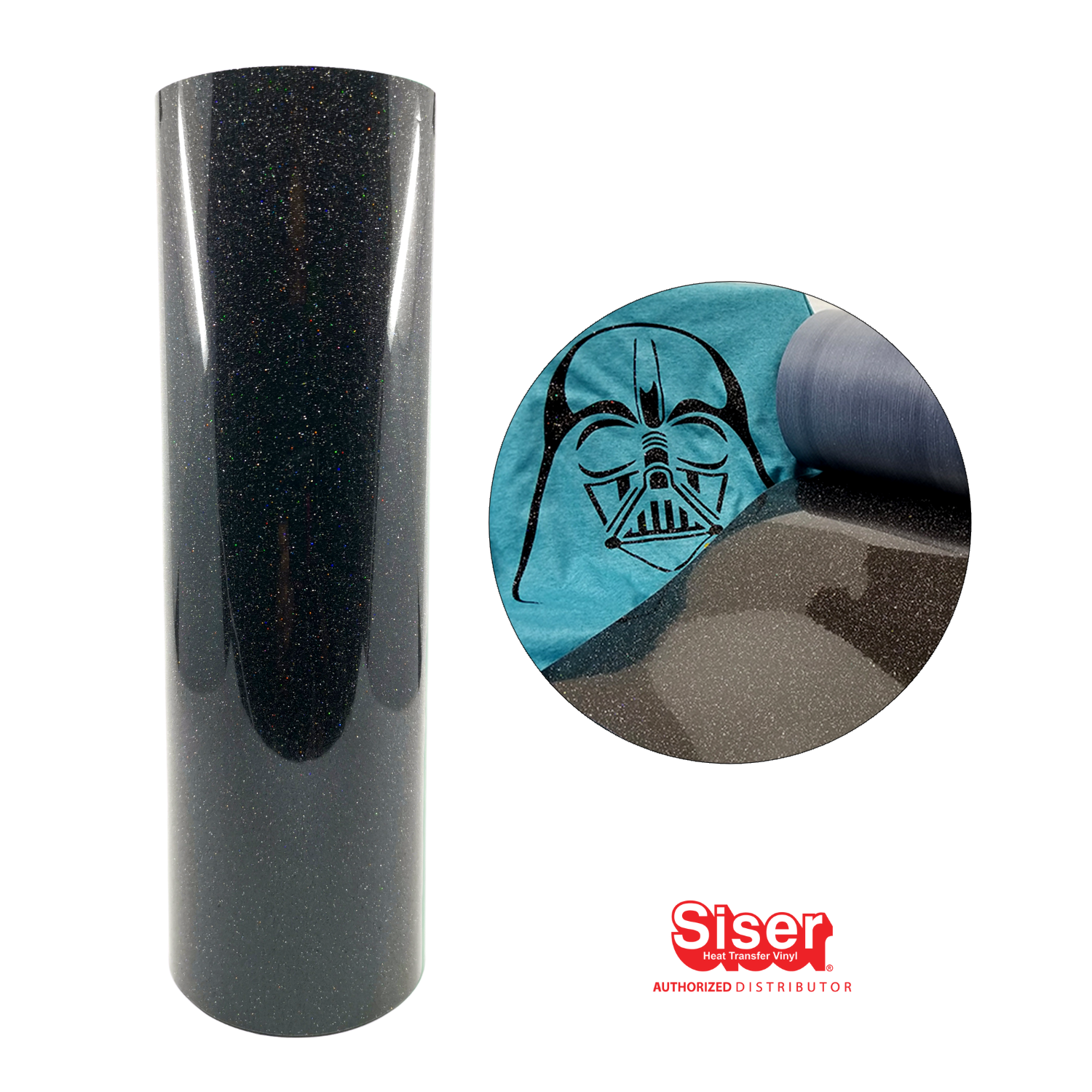 Siser Glitter® Vinil Textil Térmico | Negro | Black