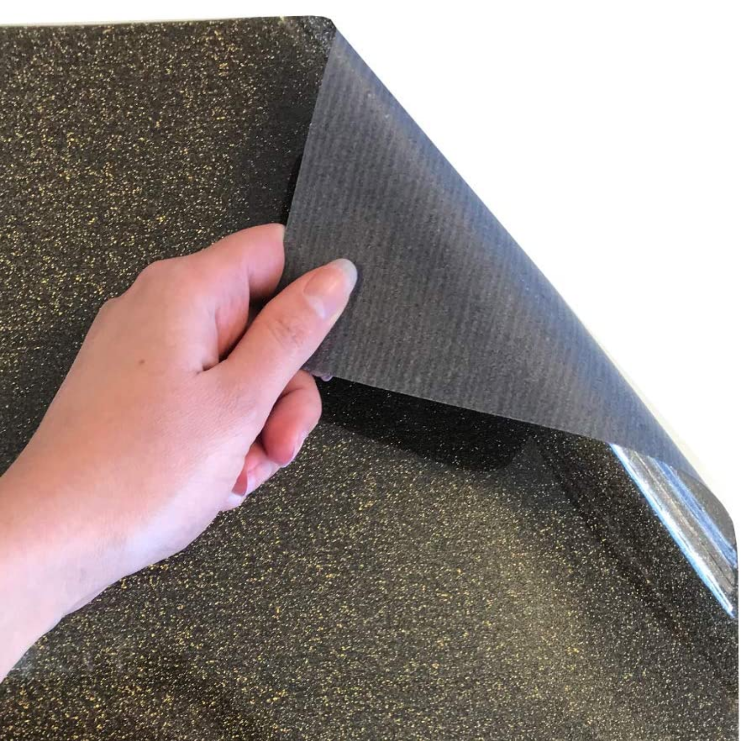 Siser Glitter® Vinil Textil Térmico | Negro Dorado | Black Gold