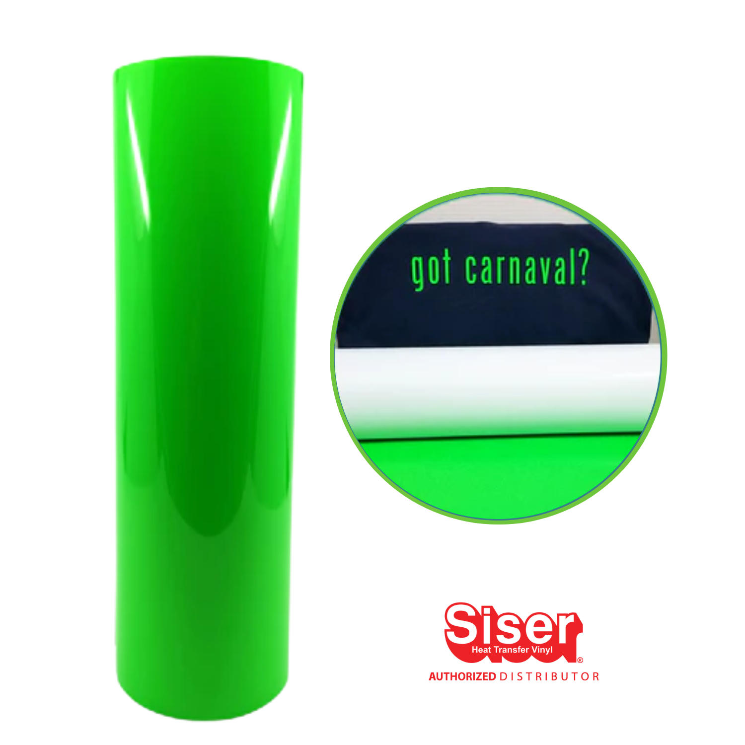 Siser EasyWeed Vinil Textil Térmico | Verde Neón | Neon Green | Ancho 12"