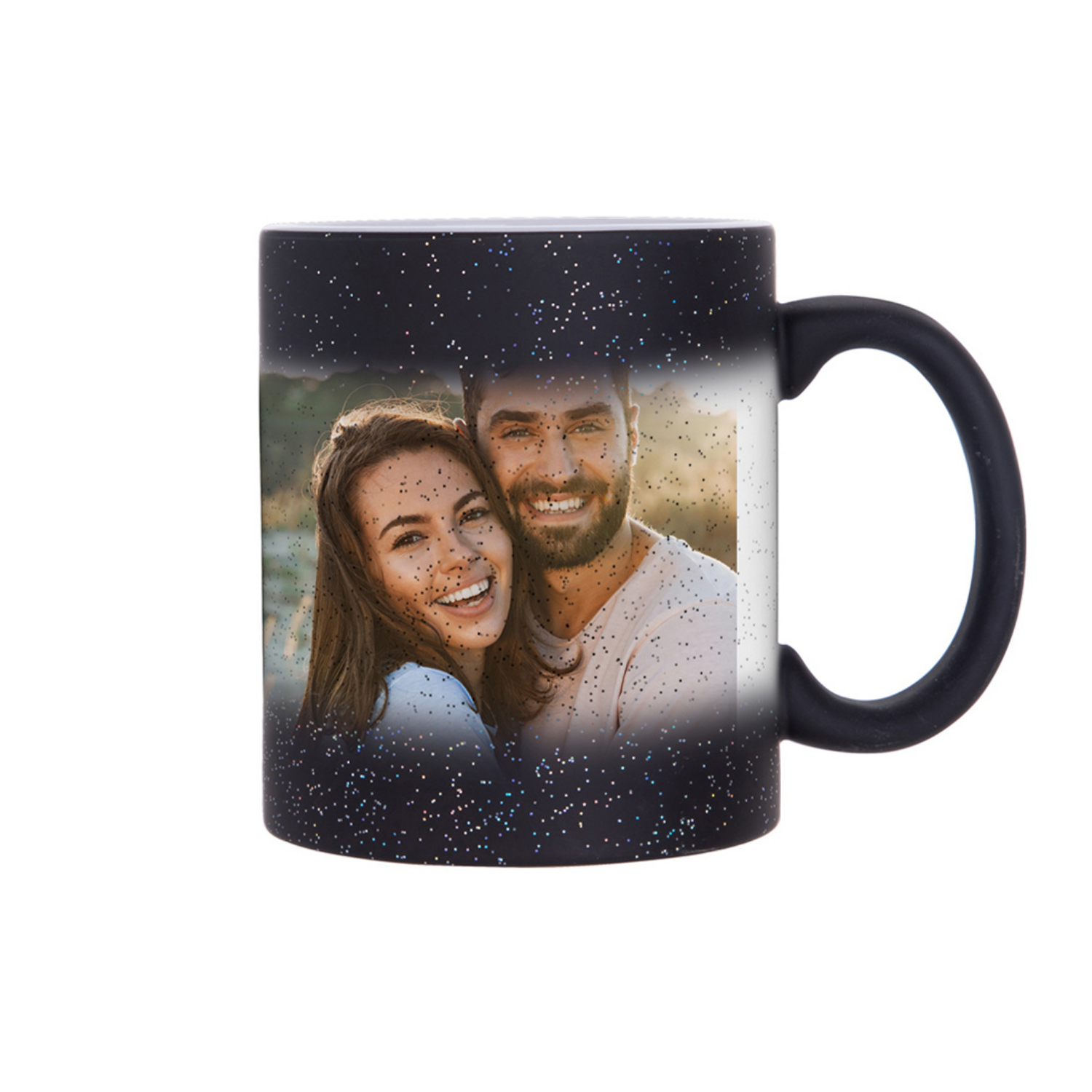 Taza de Cerámica Mágica Starsky | Negra Mate con escarcha | 11oz