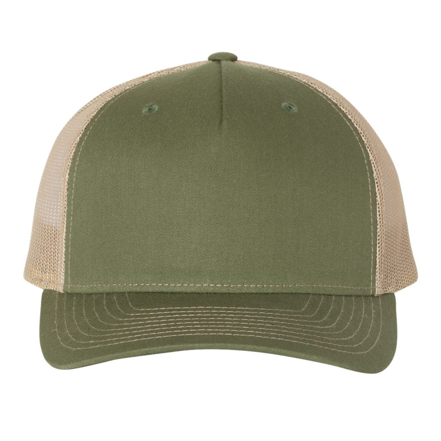 Richardson 112FP | Five Panel Trucker | Army Olive Green/ Tan