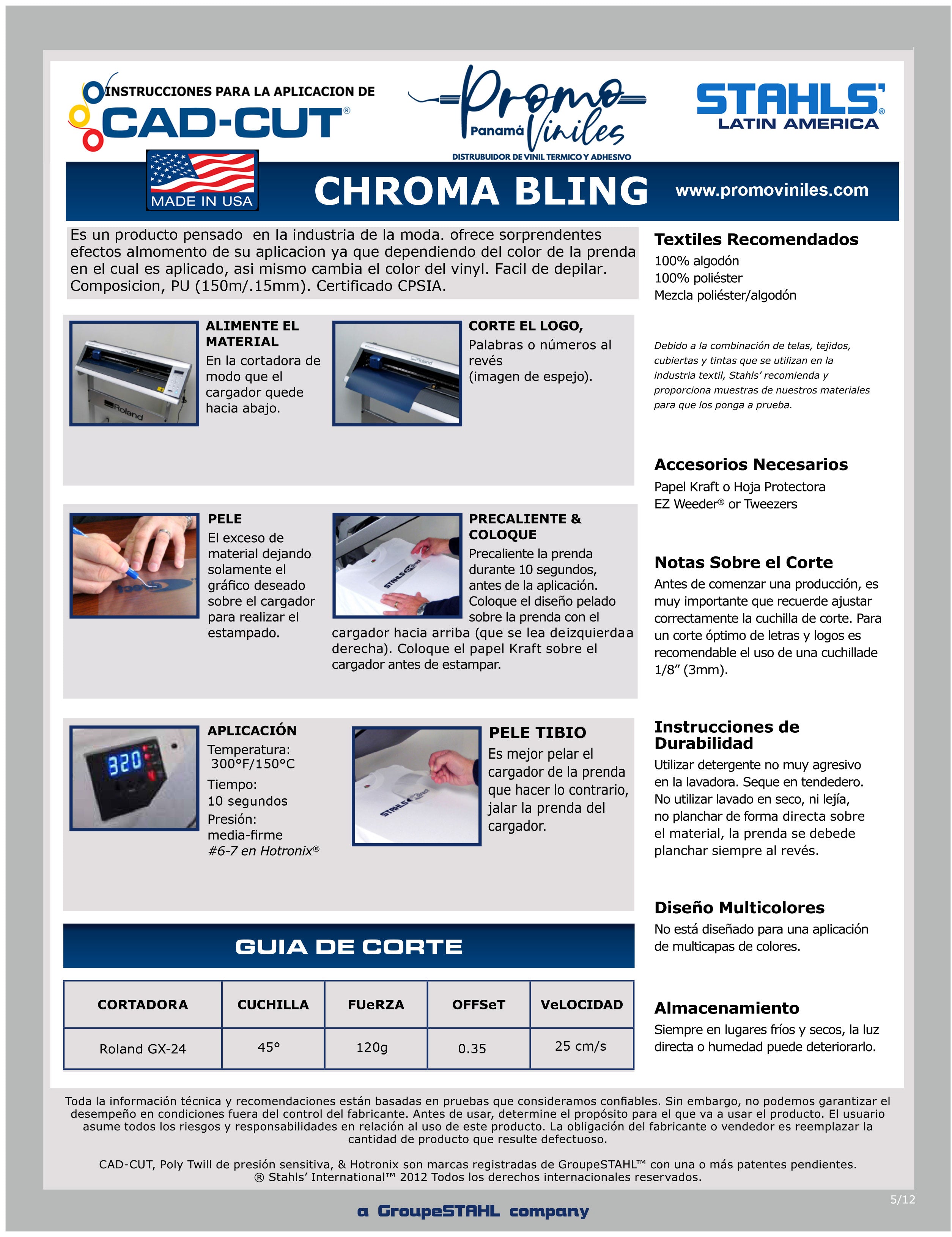 Chroma Bling® Vinil Textil Térmico - Promo Viniles Panamá