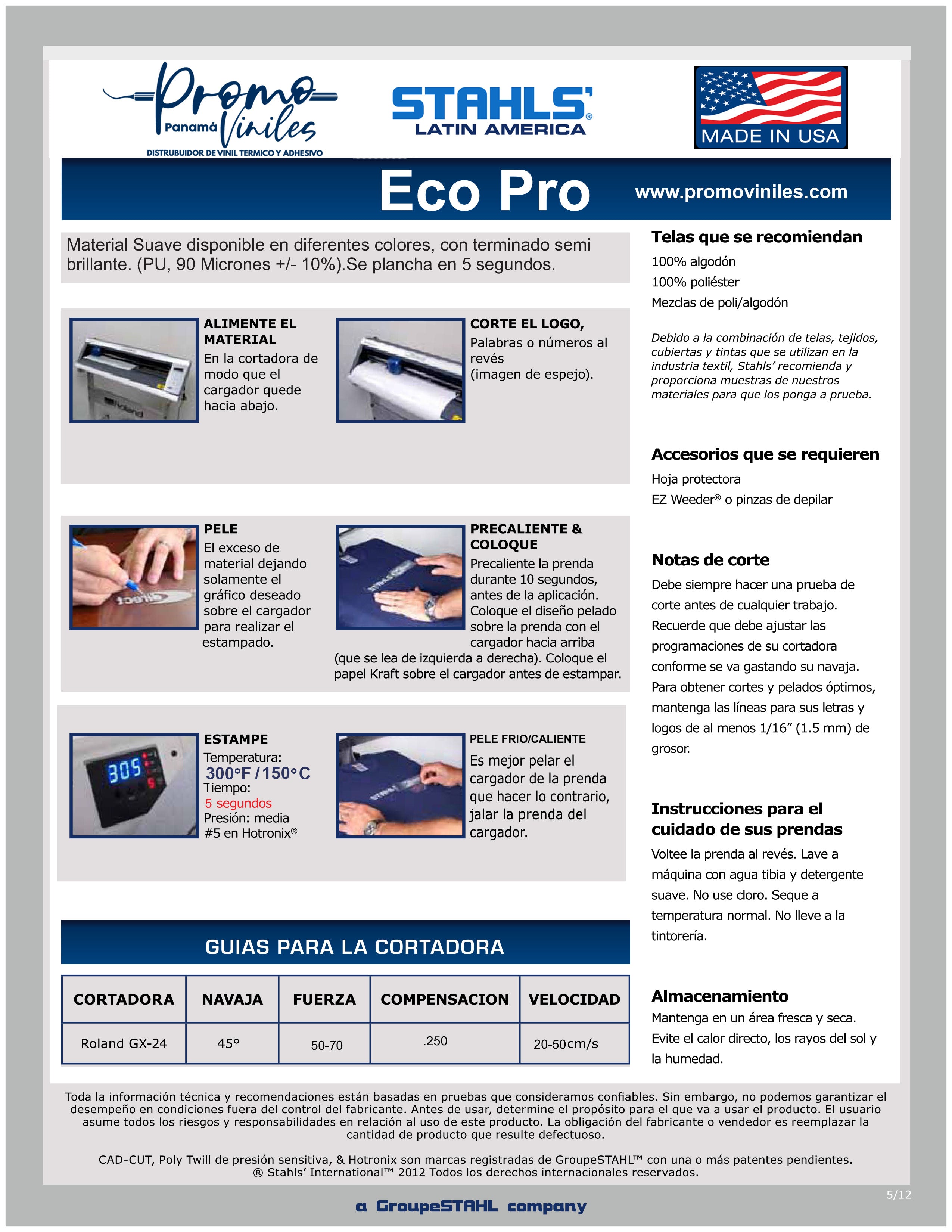 Stahls' - Stahls' Eco Pro® Vinil Textil Térmico | Naranja | Orange - Promo Viniles Panamá