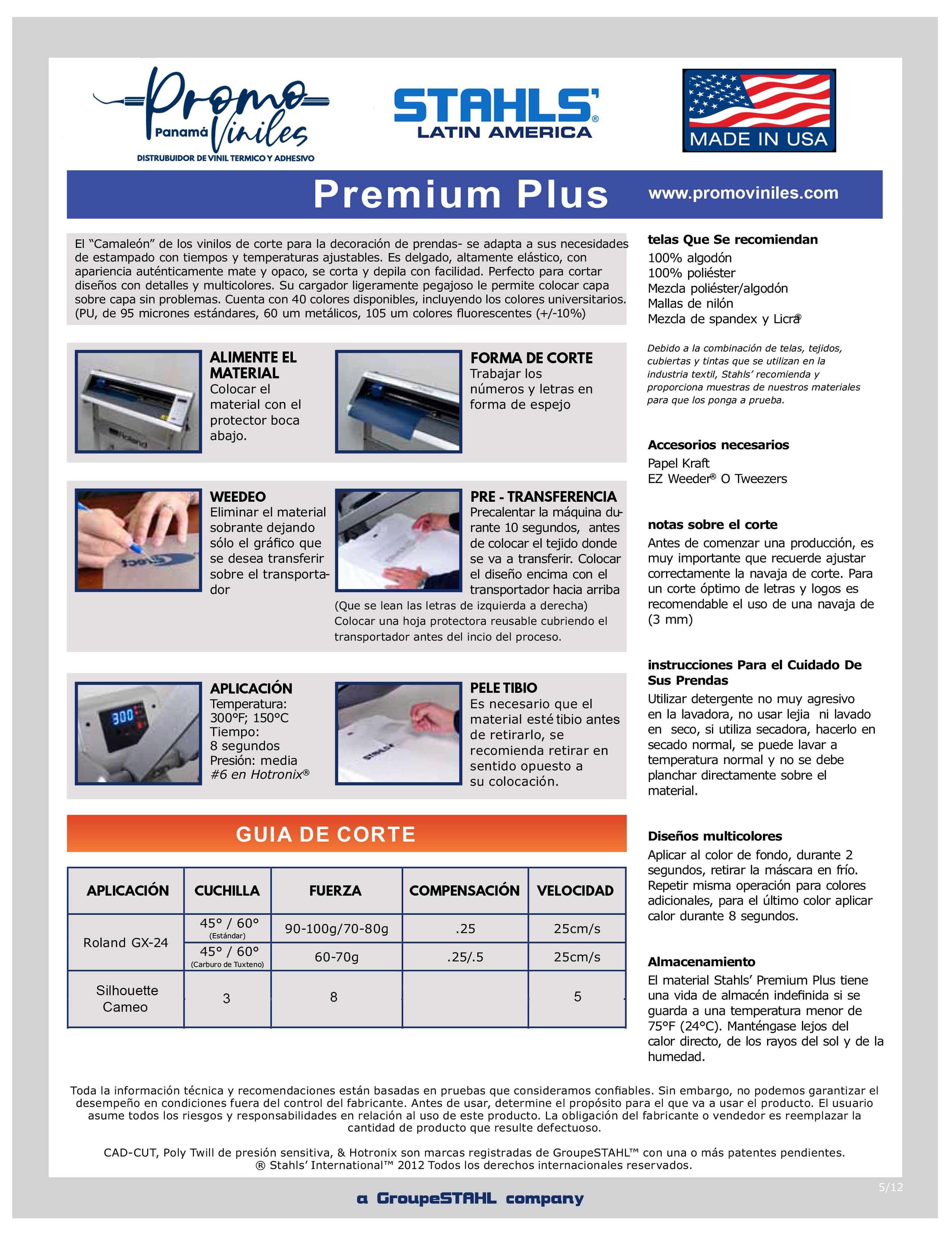 Premium Plus® Vinil Textil Térmico | Royal | Azul Royal