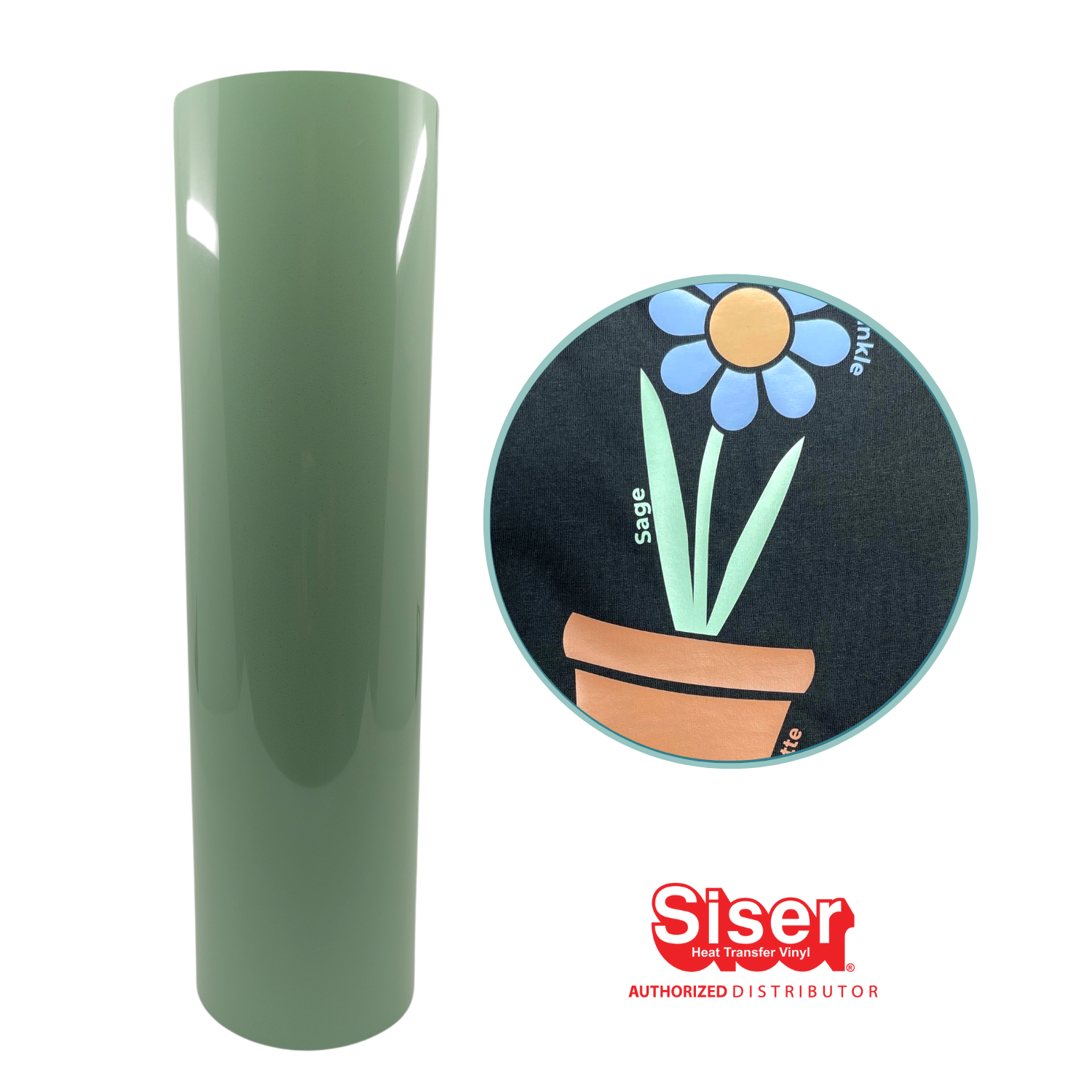 Siser EasyWeed Vinil Textil Térmico | Sage | Ancho 12"