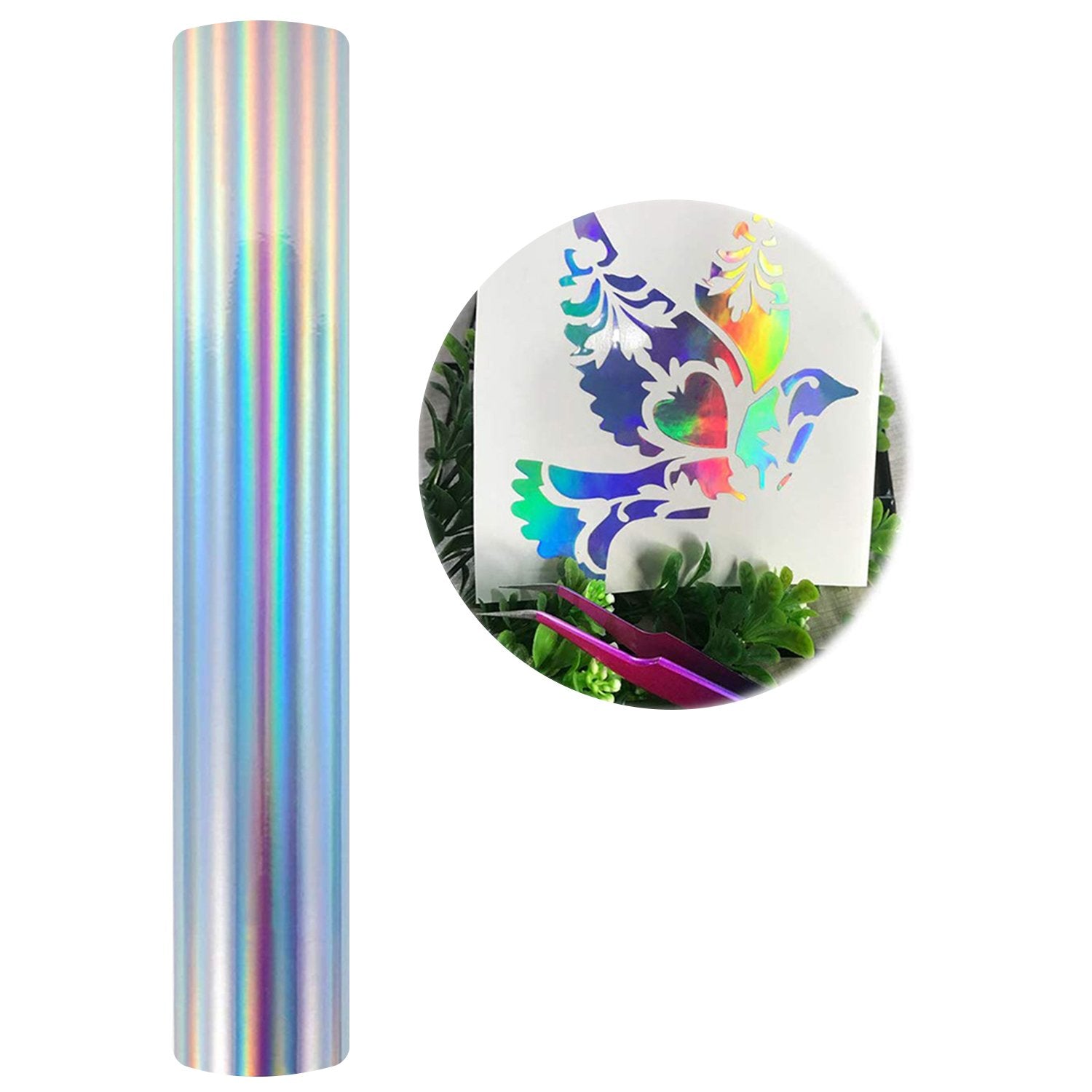 Vinil Adhesivo | Rainbow Silver | Ancho 12" - Promo Viniles Panamá
